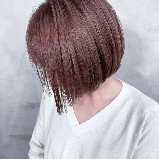 画像3802：キュートでナチュラルなワンレングス パッツンボブ 20代30代40代に大人気◎