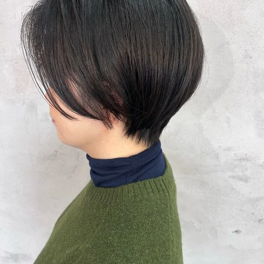 画像3804：ショートボブ 上品大人グラデーションボブ 30代40代オススメ