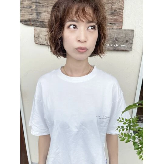 画像3981：キューティクルパーマ エアリーパーマ かわいい ふわふわワンレングスボブ 20代30代に大人気◎