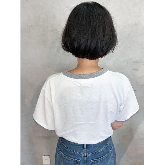 画像4663：小顔ショートヘア｜かわいいワンレングスボブ｜カットが上手い美容院｜豊橋