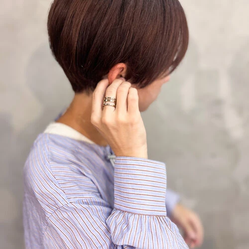 画像5012：絶壁解消ショート｜丸みショートヘア｜小顔ショートボブ