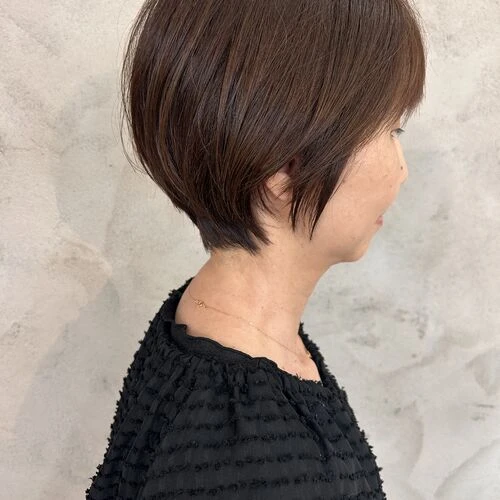 画像5217：丸みオトナショートボブ｜絶壁解消ショート