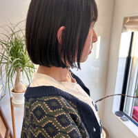 画像5274：シャープなワンレングスボブ｜お手入れ要らずなワンレングスボブ